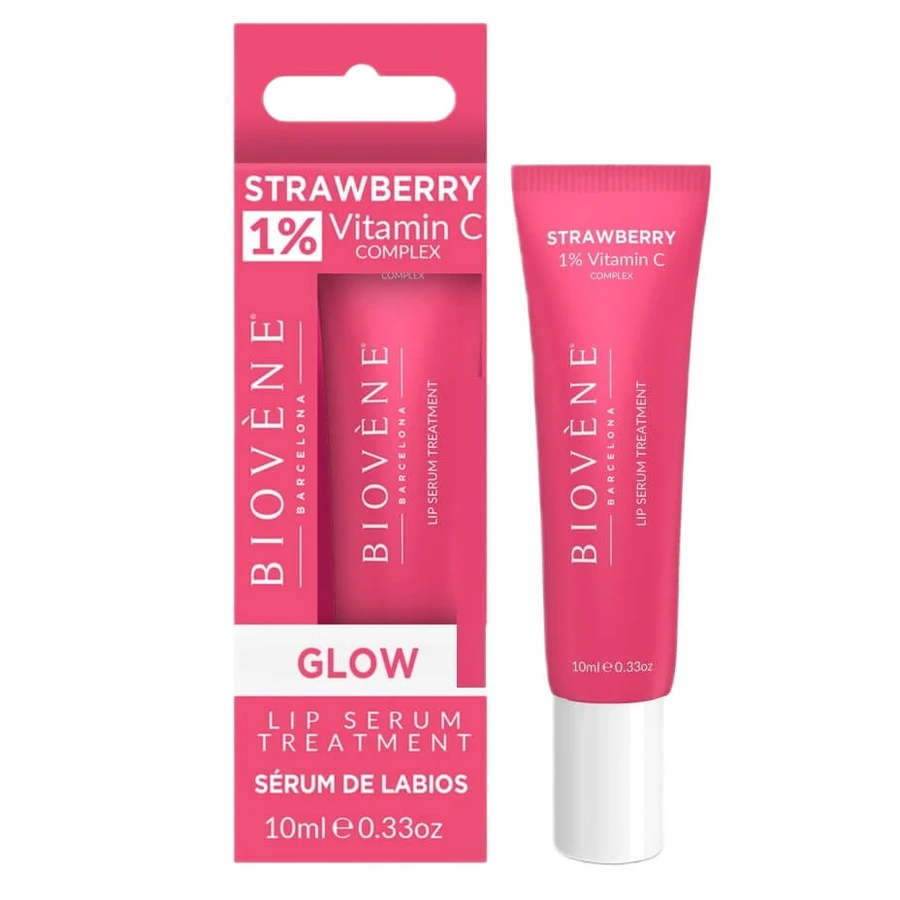 Biovene Aardbei Verhelderend Lip Serum met 1% vitamine C, 10ml