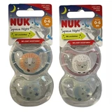 Nuk, silicona Space Night, chupete. Gr.1, 2 uds.