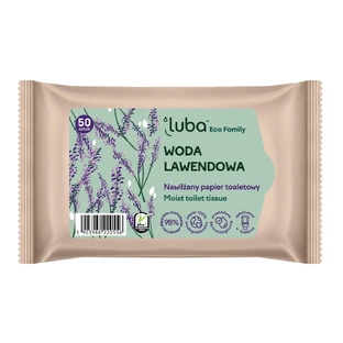 Luba Eco Family Hârtie igienică umezită cu apă de lavandă, 50 bucăți