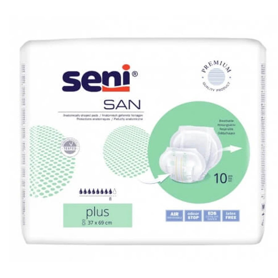 Seni San Plus Anatomisierte Windeln, 10 Stück - Langlebig!