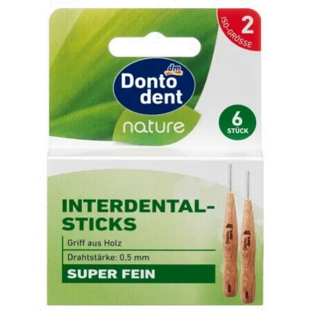 Dontodent, Cepillos interdentales, Nature, ISO 2, 6 pzs.