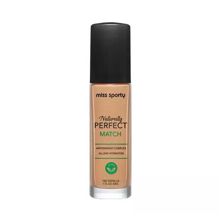 Miss Sporty Natuurlijk Perfect Match Hydraterende Foundation 160 Vanille, 30ml