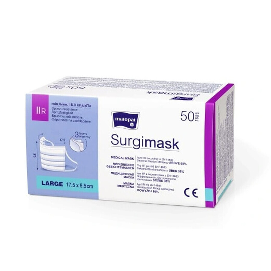 Surgimask Medizinische Masken Typ IIR neopac, 50 Stück - Lange haltbar!