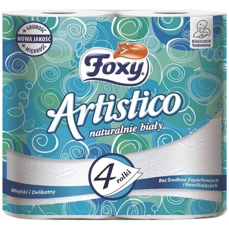 Foxy, Artistico Natural alb Hârtie igienică, 4 role