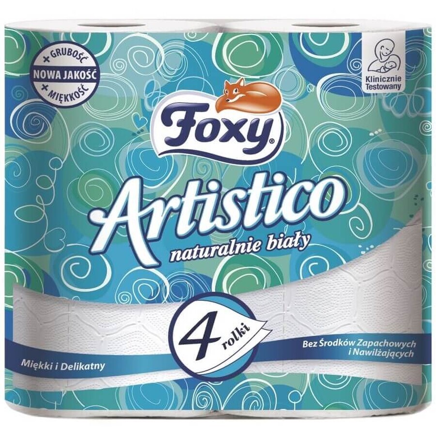 Foxy, Artistico Natural alb Hârtie igienică, 4 role