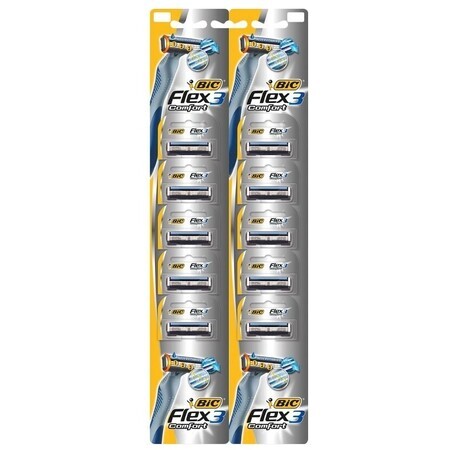 Bic, Rasierklinge, flex 03 comfort, 10 Stück