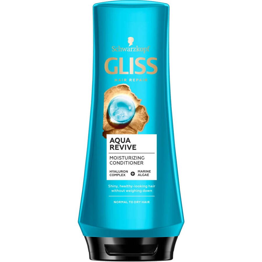 Gliss Aqua Revive Conditioner für trockenes und normales Haar, 200ml