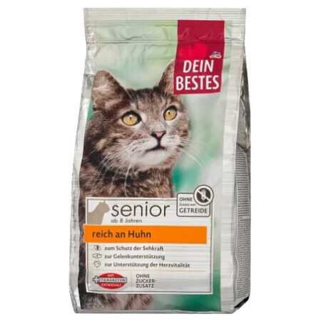 Dein Bestes, Droog kattenvoer, kip, senior, 750 g