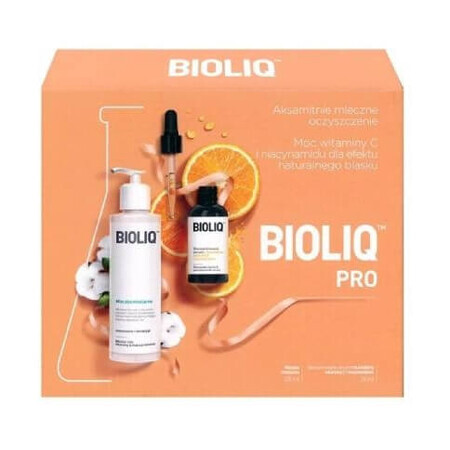 Bioliq Pro, Set Reinigungsmilch 135 ml + konzentriertes Serum 20 ml - Lang anhaltend!