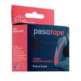 Pasotape Cinta kinesiológica negra 5m x 5cm - ¡Larga duración!