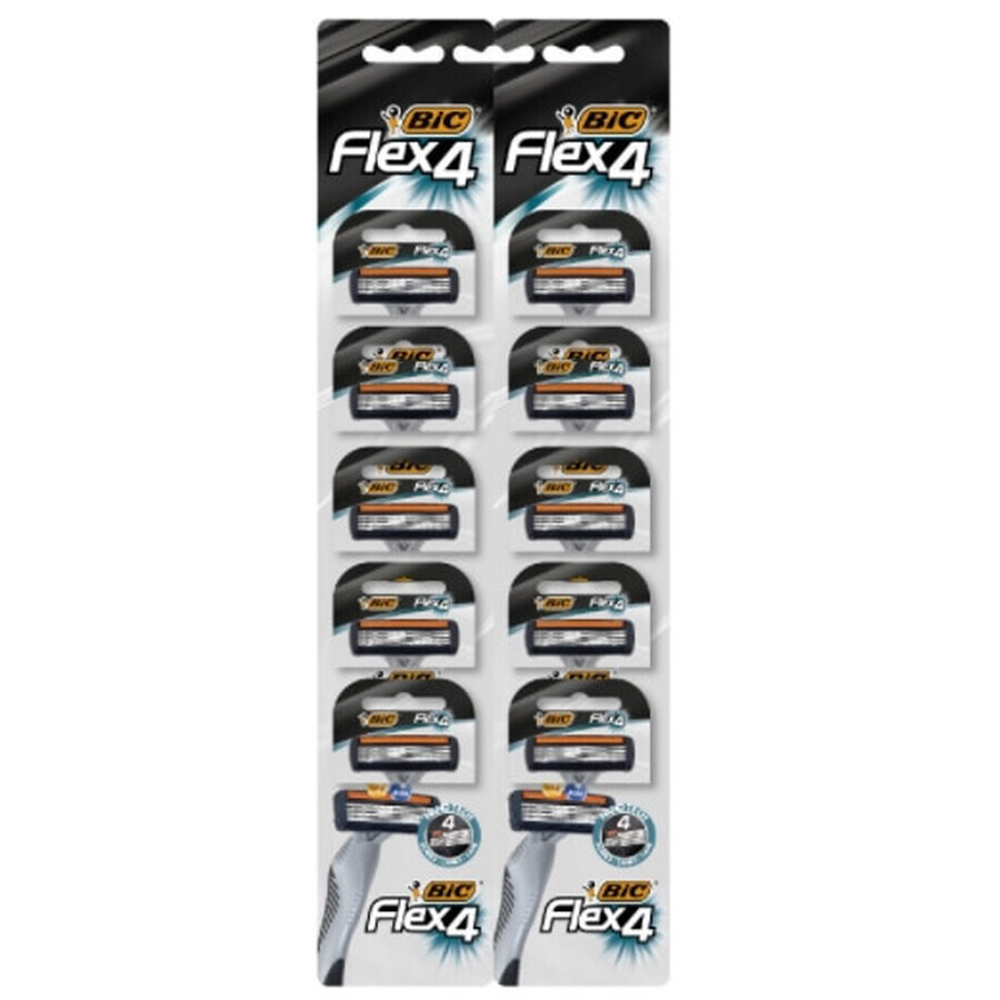 Bic, Rasierklinge, flex 4 classic, 10 Stück