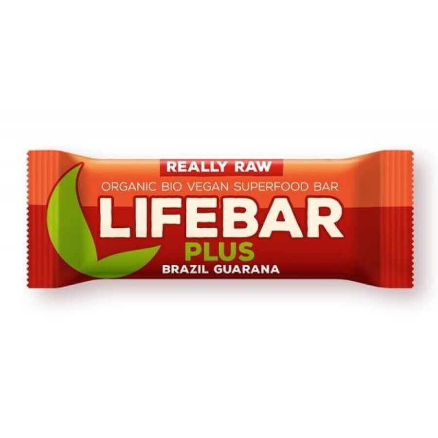 Lifebar Plus Bio-Riegel aus brasilianischen Nüssen und rohem Guarana, 47 g, Lifefood