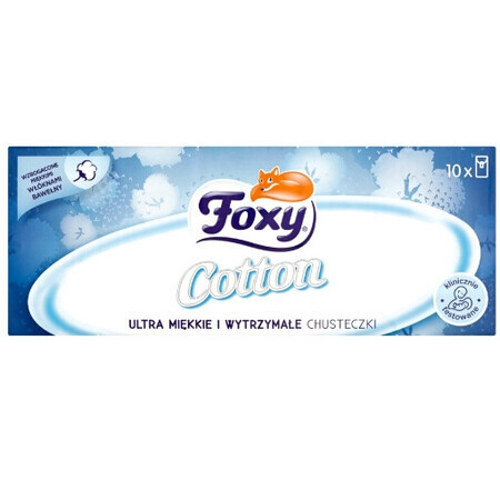 Foxy, Ultrafeine Baumwolltücher, 10 Stück