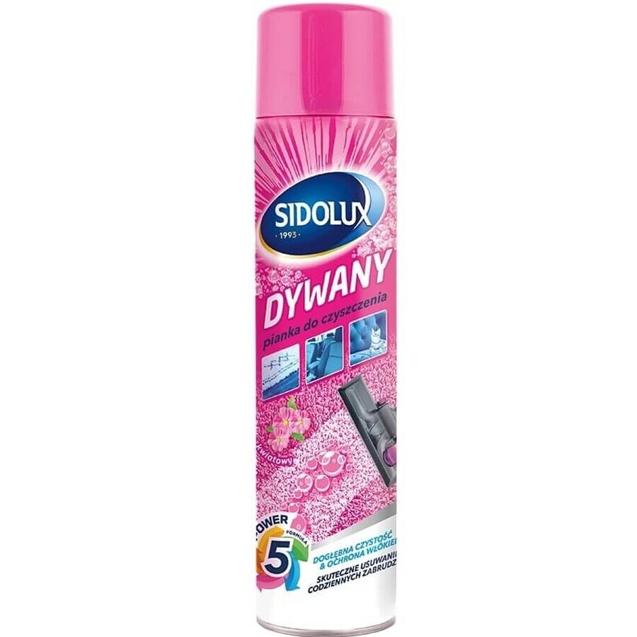 Sidolux mousse pour le nettoyage des tapis, des meubles rembourrés et des moquettes, 600 ml