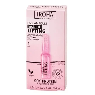 Iroha Nature Ampoule visage liftante et raffermissante aux protéines de soja et à l'acide hyaluronique, 1.5ml