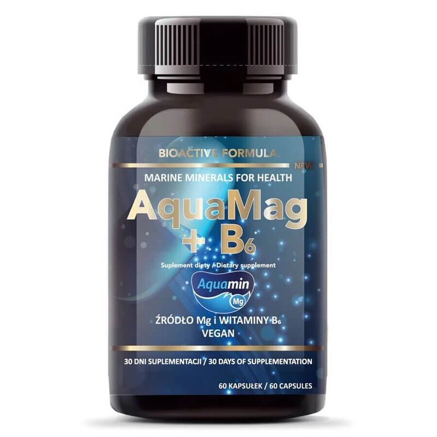 Intenson AquaMag + B6 natürliches Magnesium, 60 Kapseln