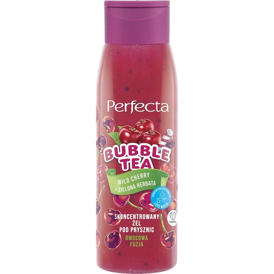 Perfecta Bubble Tea Elixir Douche Concentré Cerise Sauvage + Thé Vert, 400ml