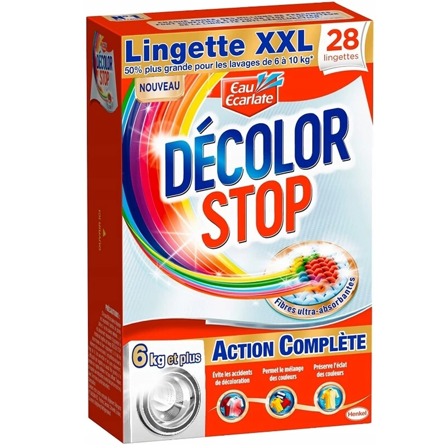 Decolor Stop, Action Complete șervețele de spălare împotriva coloranților, 28 bucăți