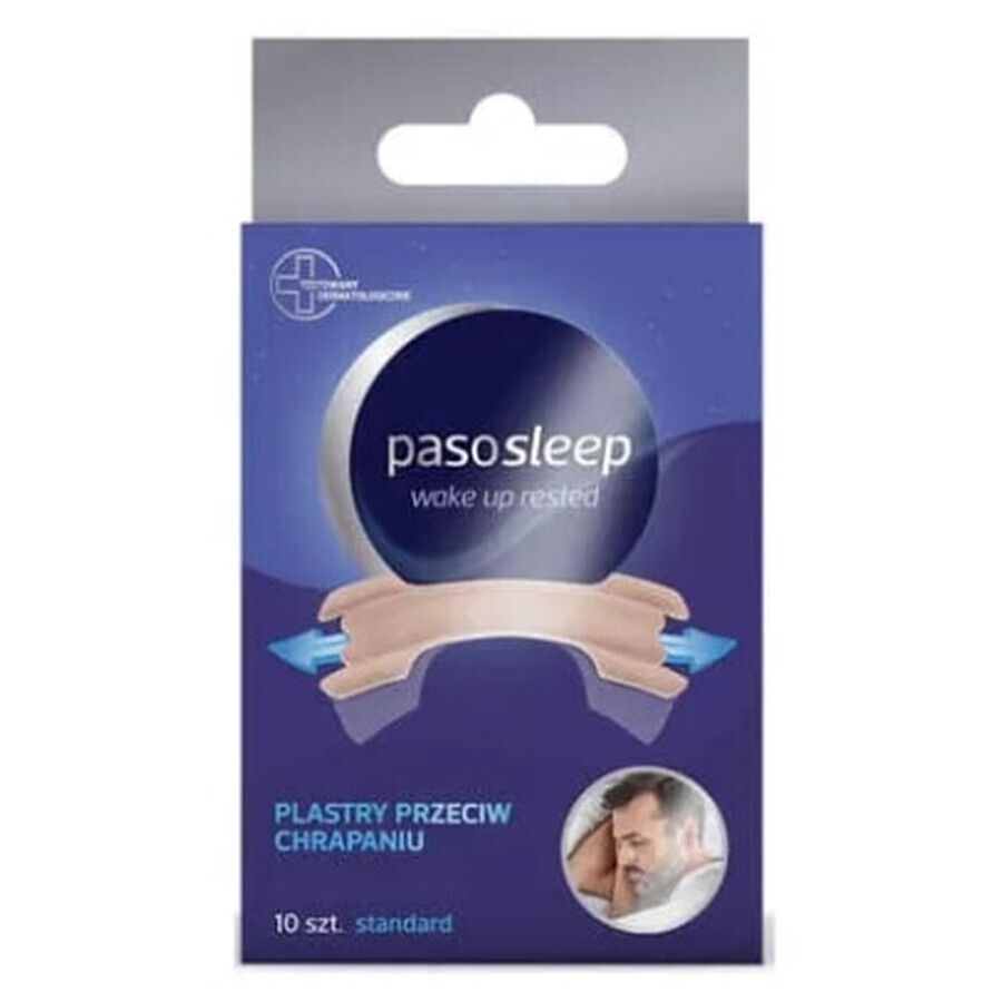 Pasosleep Wake Up Rested parche antirronquidos, tamaño estándar, 10 piezas - ¡Larga duración!