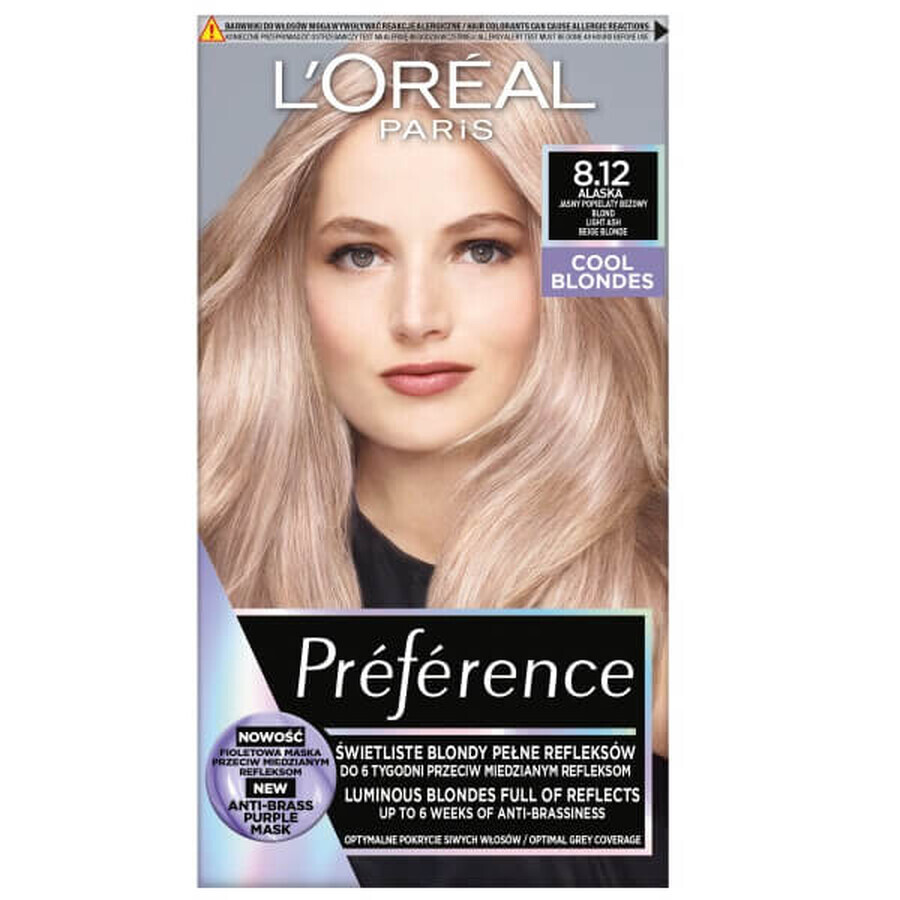 L'Oréal Paris Preference Rubios Fríos Cera colorante 8.12 Alaska