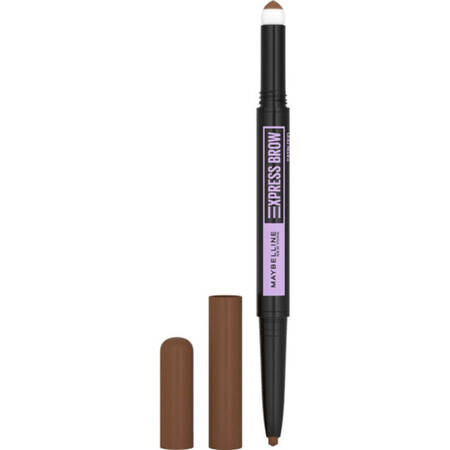 Maybelline Express Brow Satin Duo Doppelseitiger Brauenstift 02 Medium Braun, 0,71 g