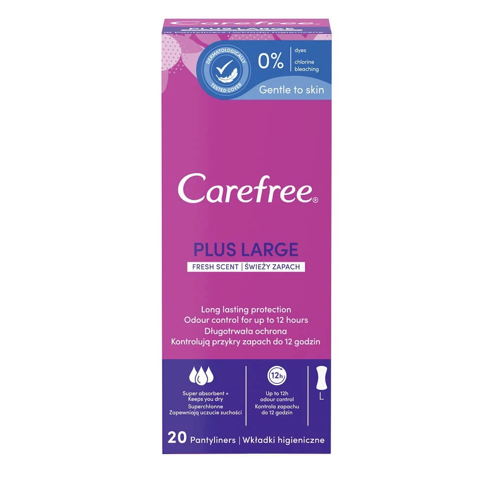 Carefree Plus Große Damenbinden, 20 Stück