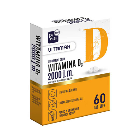 Dr Vita Vitamax Vitamin D 2000 IU, 60 Tabletten