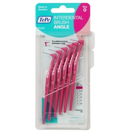 TePe, Interdentalbürsten, rosa, 0,4 mm, 6 Stück