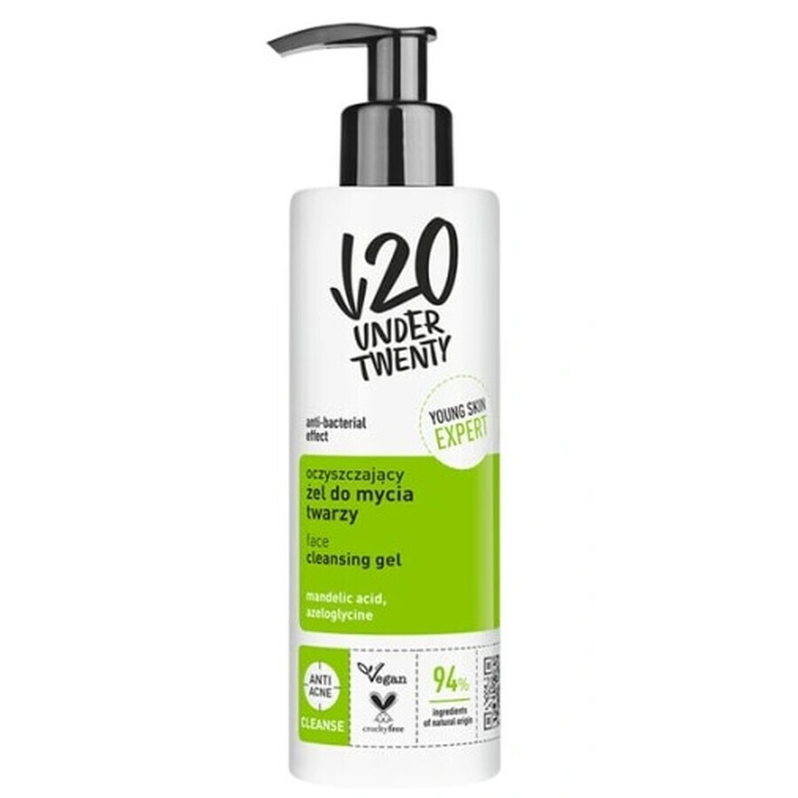 Under Twenty Cleansing Cleanser voor de uitgedaagde, gevoelige, vette, gemengde huid 190 ml