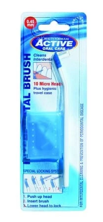 Zahnbürste, Active Interdental, 1 Stück + 10 Microper-Borsten 0,45 mm