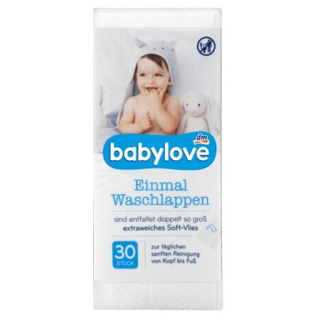 Babylove, disposable flannels, 30 pieces