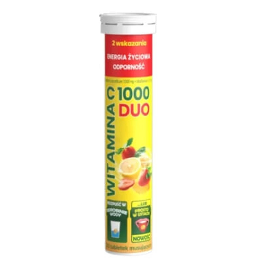 Witamina C 1000 DUO, 20 tabletek musujących: ceny i cechy
