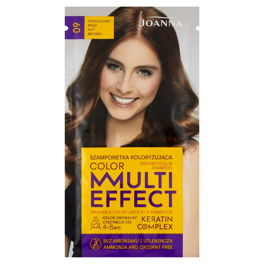 Joanna Multi Effect Color Szamponetka Koloryzująca 09 Orzechowy Brąz, 35g: ceny i cechy