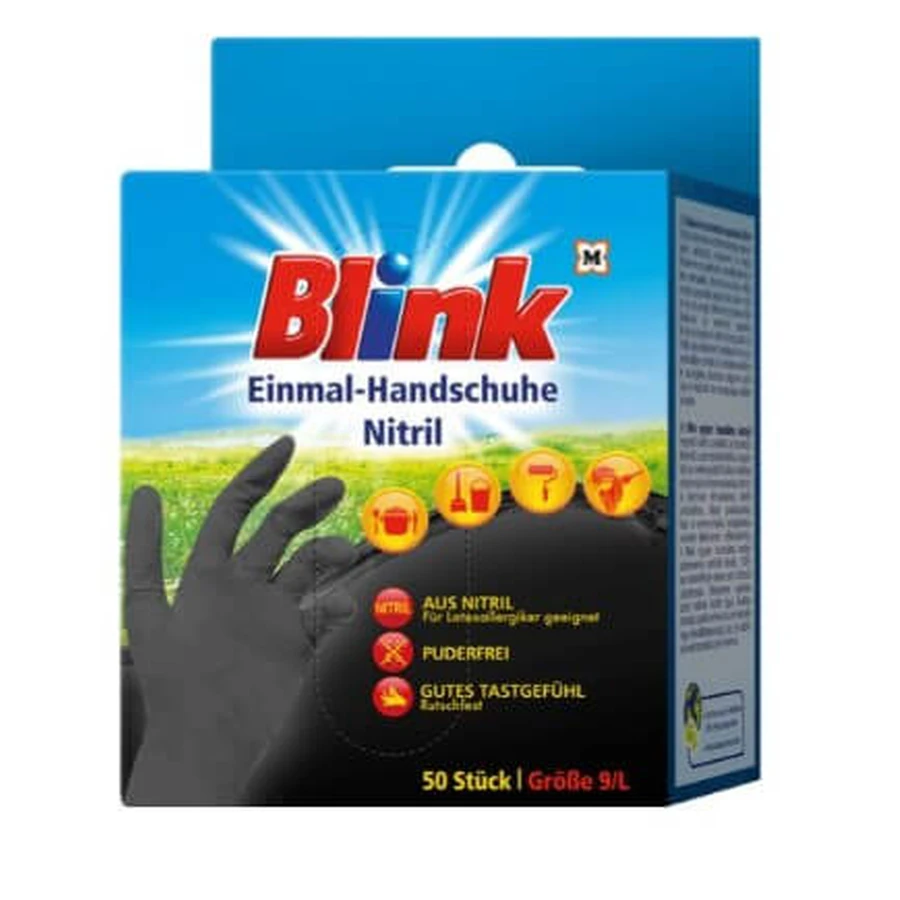 Blink, Mănuși de unică folosință L, roșu, 50 bucăți