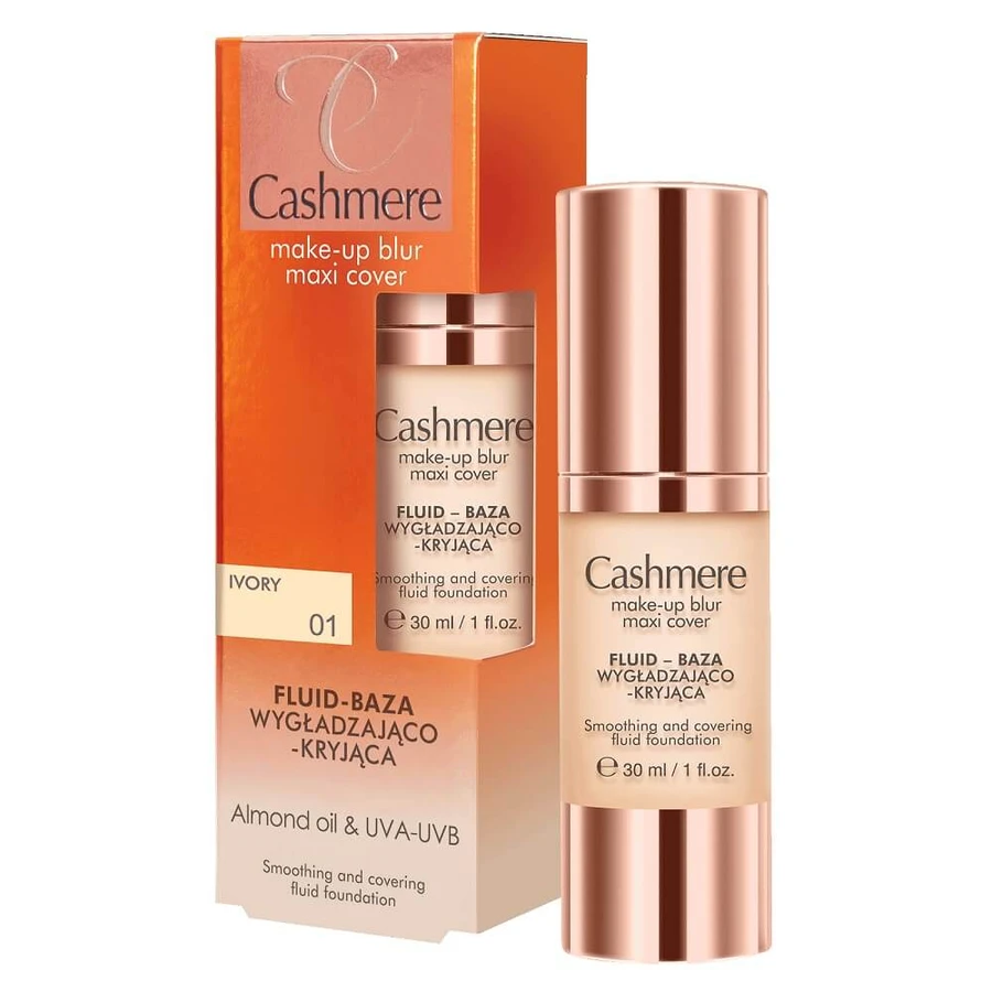 Cashmere Make-Up Blur Maxi Cover Fluid-Base 01 Ivory, 30ml