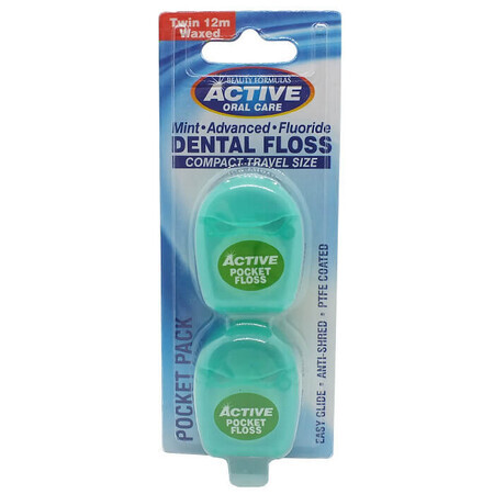 Active Oral Care Ni Fluorid gewachste Dentalhandschuhe 2x12 Meter