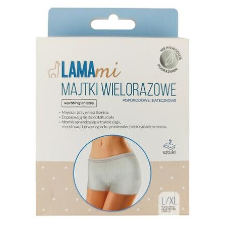 Lamami Postpartum Wiederverwendbare Netz-Postpartum-Slips L/XL, 2 Stück - Langfristig!