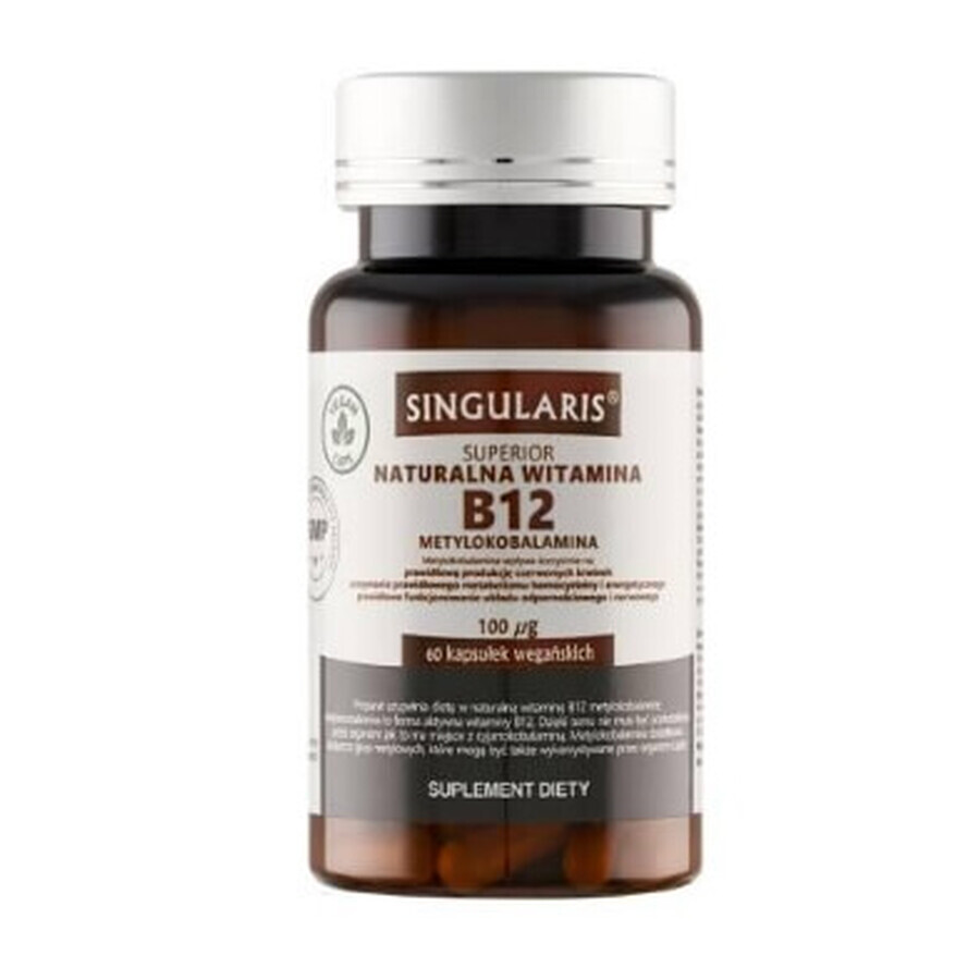 Singularis Natural vitamina B12 metilcobalamină 100 mcg, 60 capsule