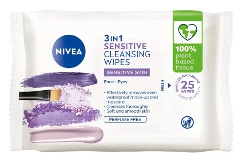 Nivea Bio Cleansing Sensitiv-Reinigungstücher, 25 Stück