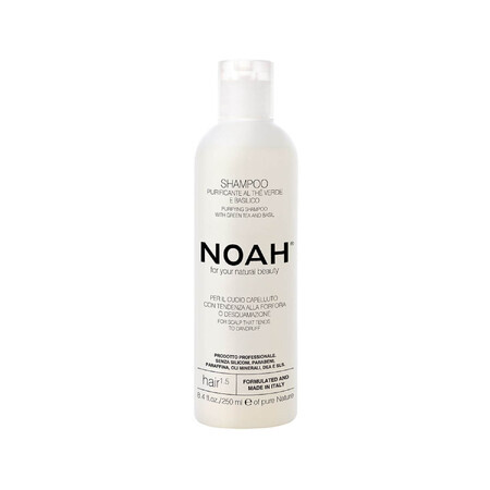 Noah Para Tu Belleza Natural Hair1.5 Champú Limpiador Té Verde y Albahaca, 250ml