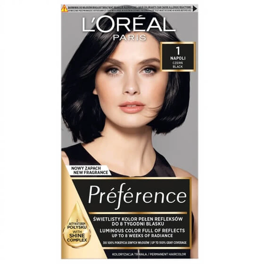 L'Oreal Paris Vorliebe Wachs Farbe 1 Napoli Czer