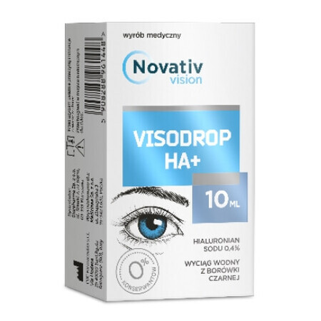 Novativ Vision Visodrop HA+ Augentropfen, 10 ml - Langfristige Anwendung!