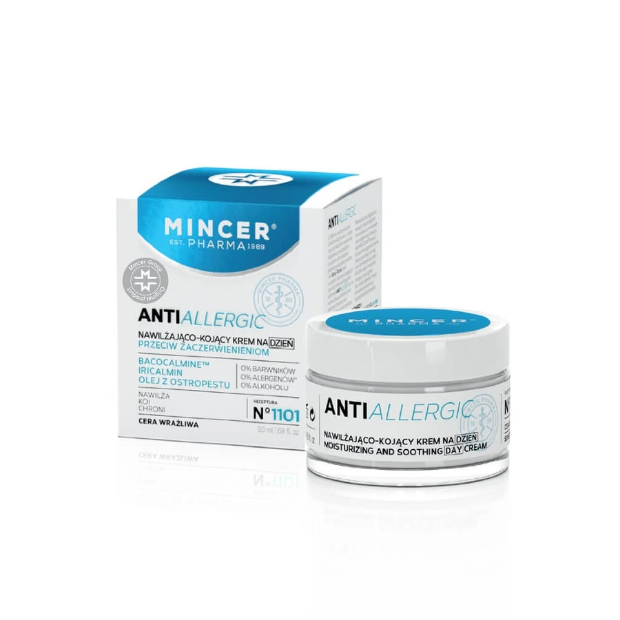 Mincer Pharma Antialergic Cremă de zi hidratantă și calmantă împotriva roșeață nr.1101, 50ml