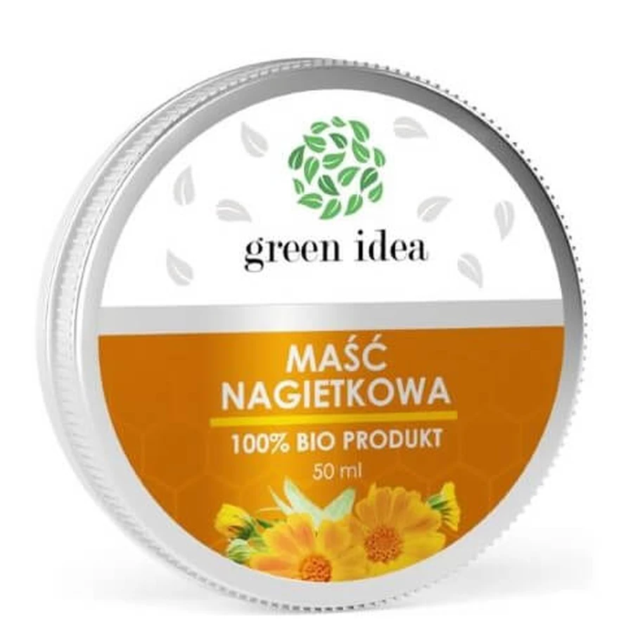 Ringelblumensalbe 100% biologisches Produkt von Green Idea, 50 ml