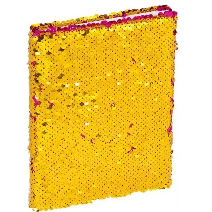 Notitieboekje A5 met roze en gouden glitter, 96 vellen