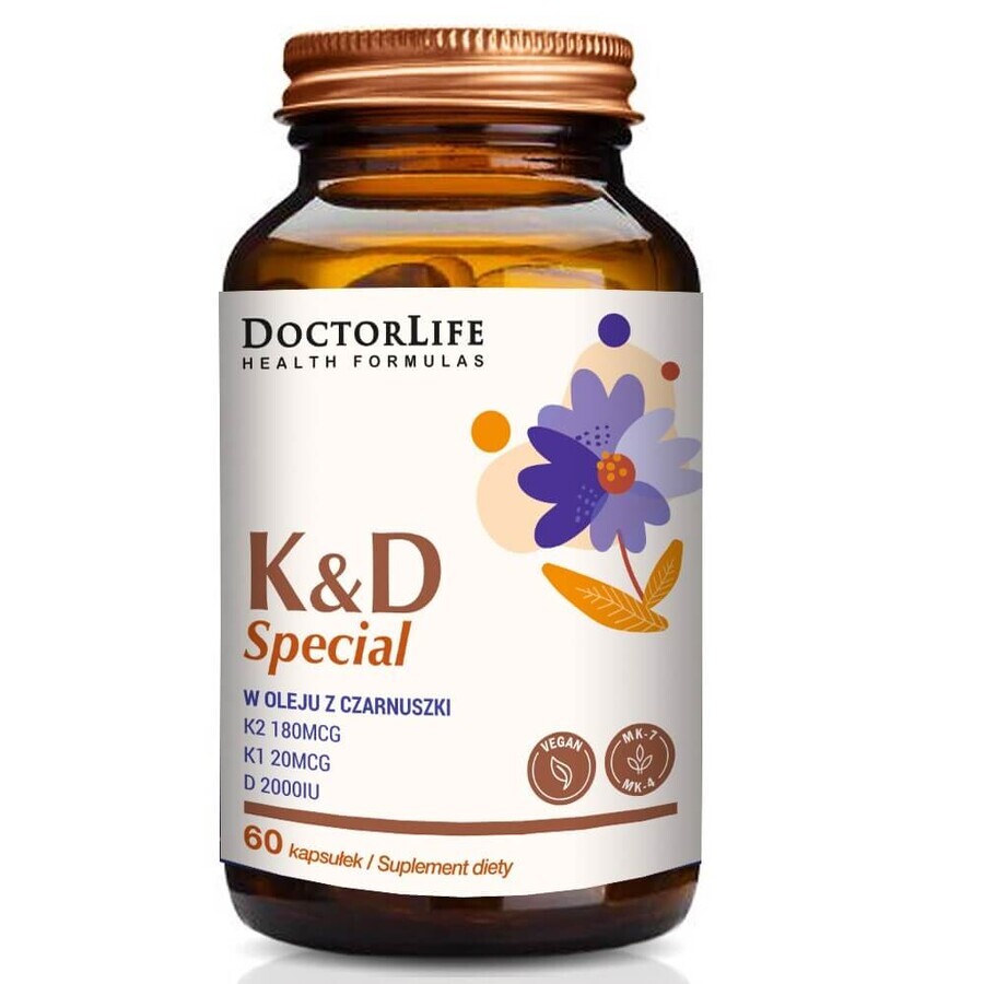 Doctor Life K amp; D Special in karwijolie voedingssupplement, 60 capsules