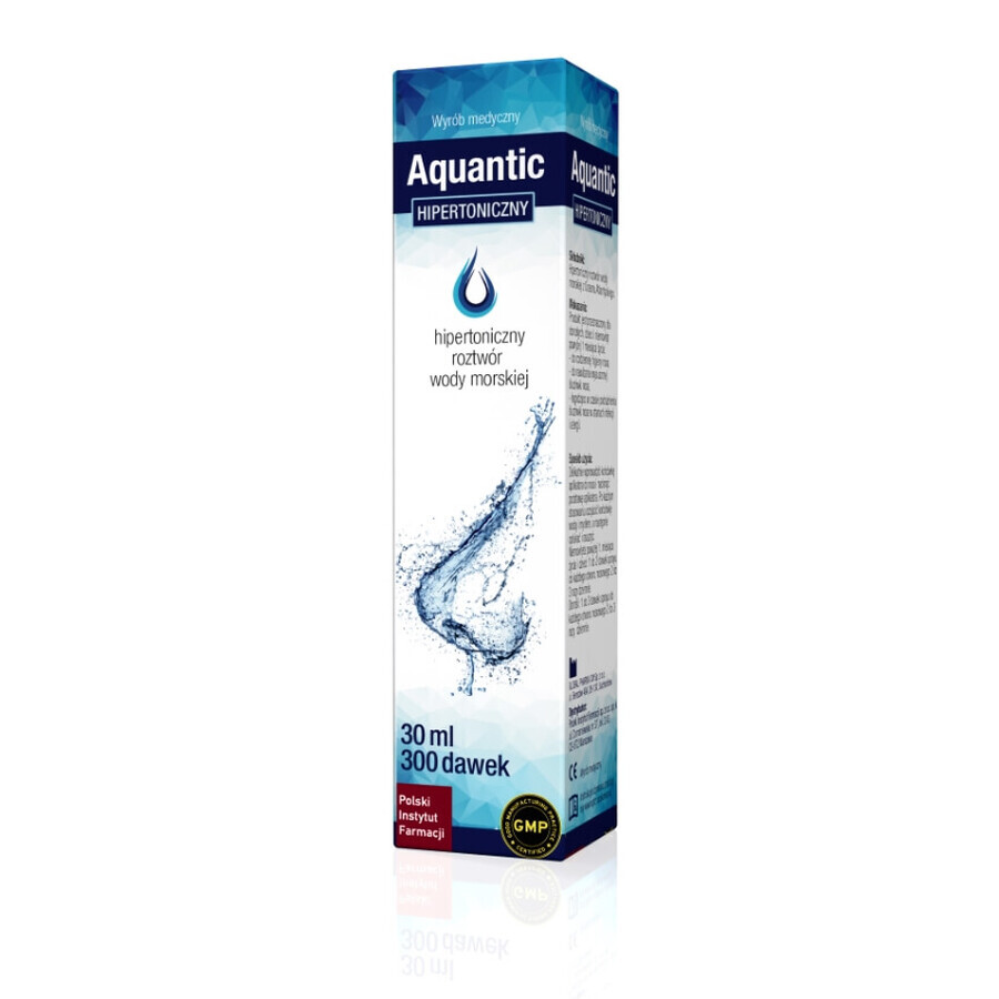 Aquantic, Hypertonische Meerwasserlösung, Nasenspray, 30 ml