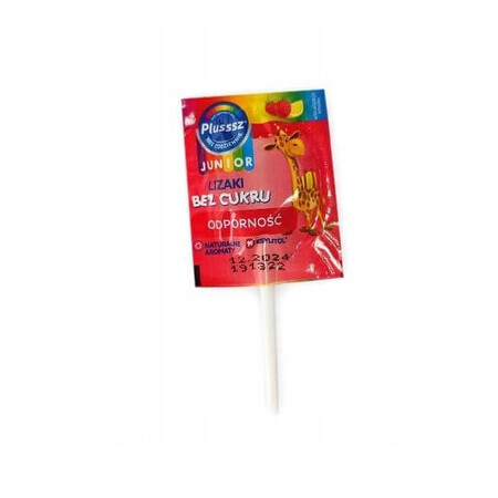 Plusssz Junior Odporno Lollipops ohne Zucker, 1 Stück