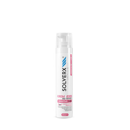 Solvrex Sensitive Skin for Women Crema con SPF50+ per pelli sensibili e vascolari, 50ml