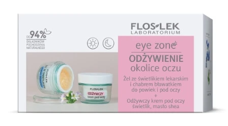 Flos-Lek Eye Zone Set mit Nachtkerze und Kornblume 10g + Revitalisierungscreme 15 ml